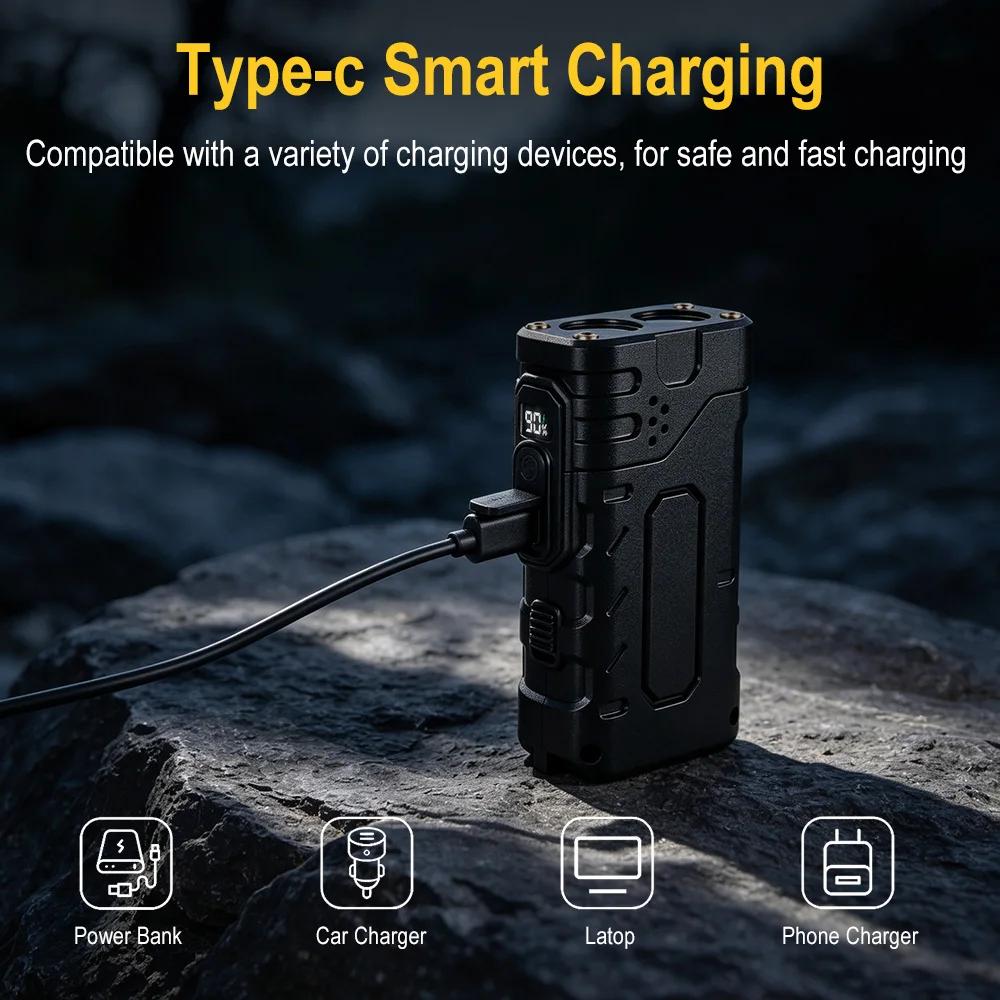 BORUIiT Hand Crank EDC LED Fla - đánh giá và giá Outdoor Usb Power Supply