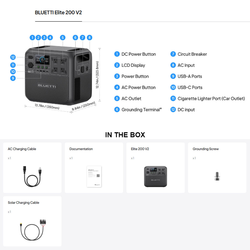 【Renew】BLUETTI Elite 200 V2 Po - đánh giá và giá Portable Generator Inverter
