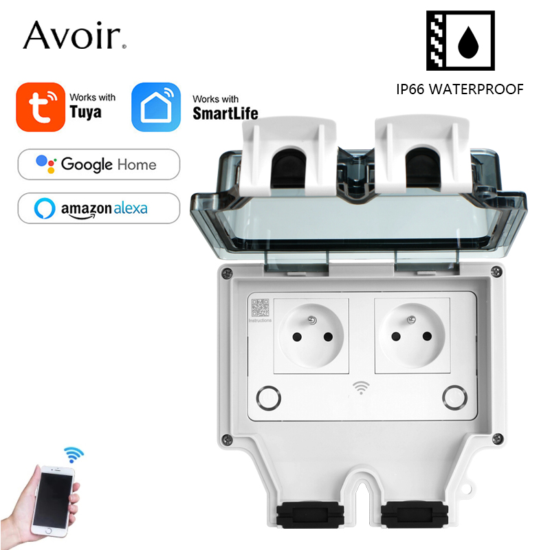 Avoir Tuya Ổ Cắm Điện IP66 Wif - đánh giá và giá Outdoor Power Outlet Wifi